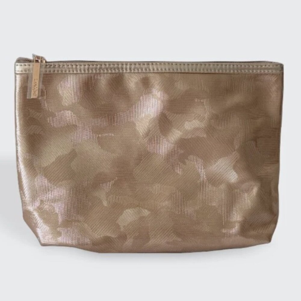 Lancome Rose Gold Print Makeup Cosmetic Bag/Travel Case